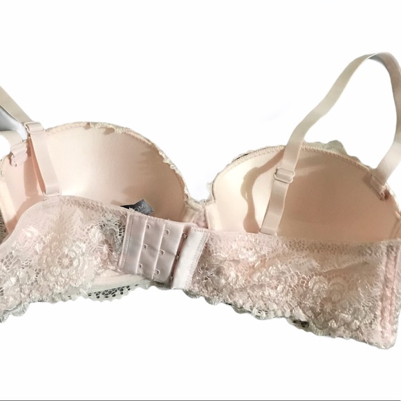 Yandy Lace Plush Bra Padded 34A soft pink Flora - Picture 5 of 5